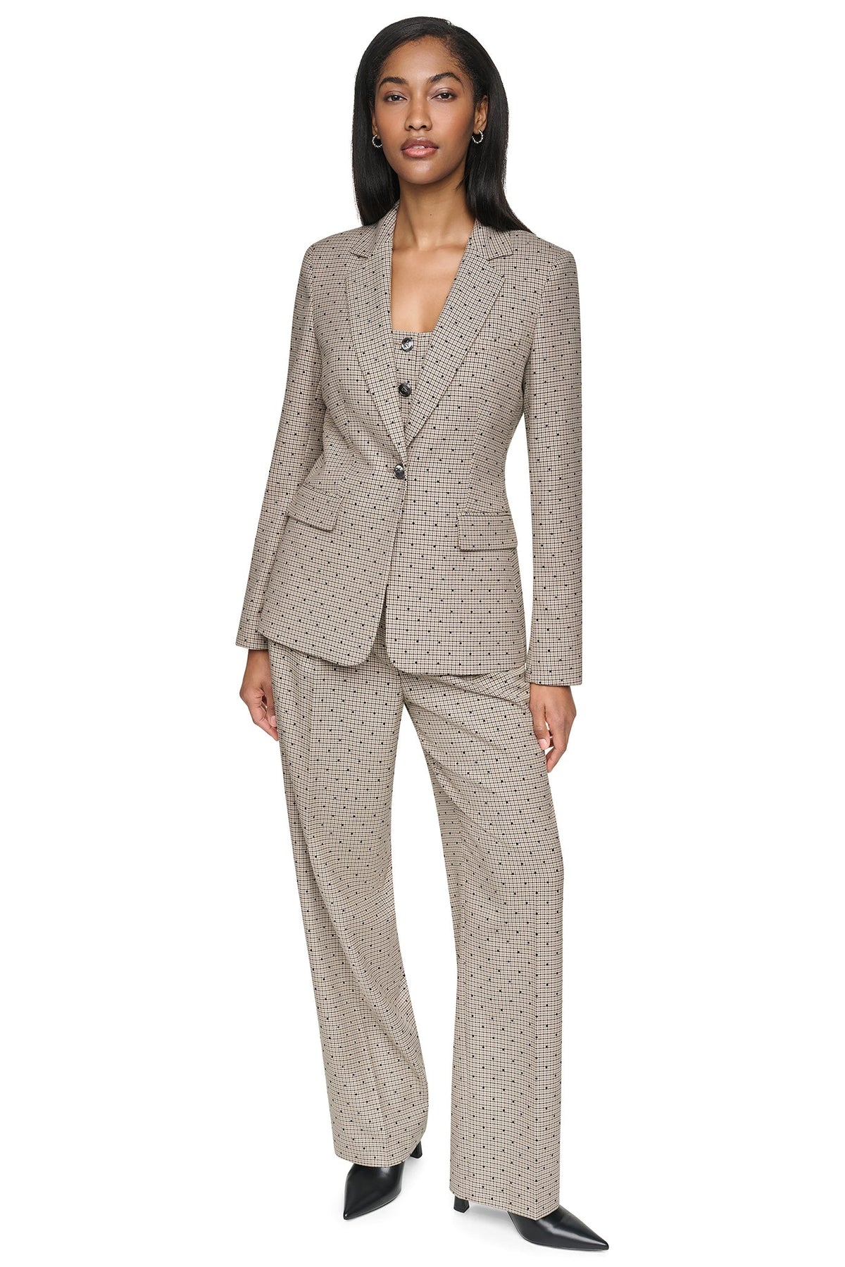 ONE BUTTON COLLAR BLAZER