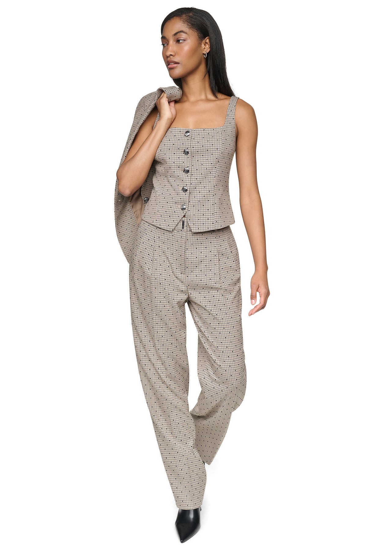 ONE BUTTON COLLAR BLAZER