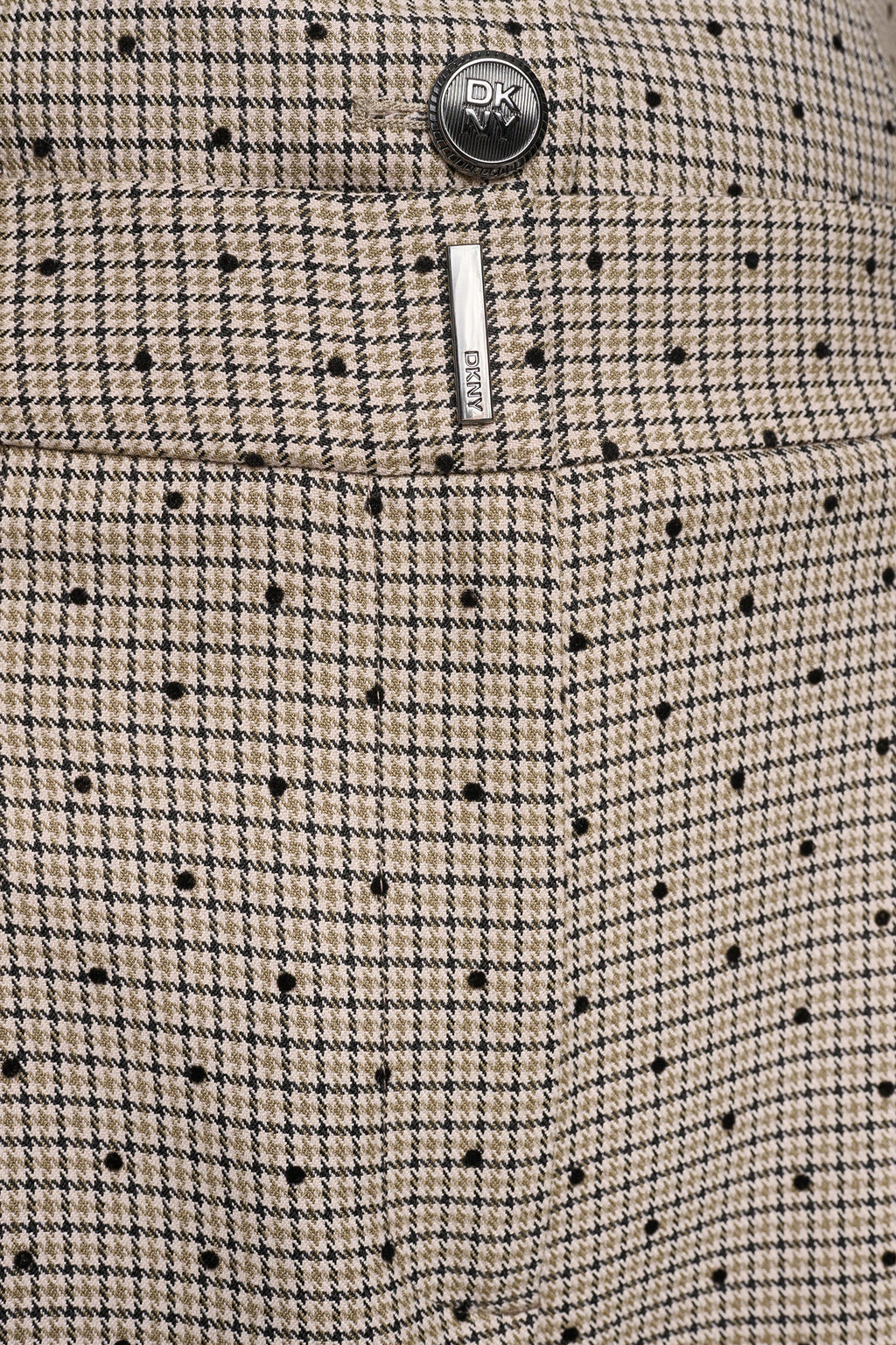 HOUNDSTOOTH CHECKERED HIGH-RISE PANT