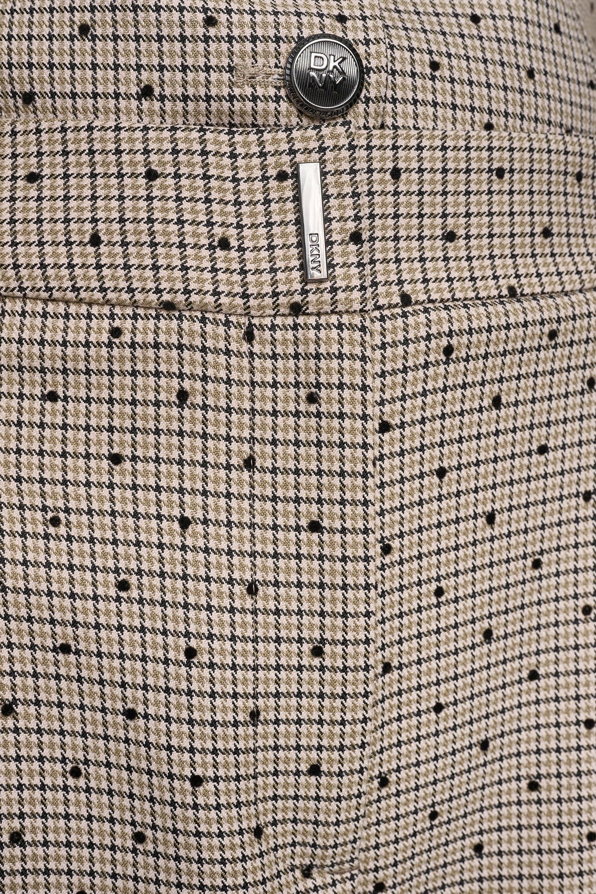 HOUNDSTOOTH CHECKERED HIGH-RISE PANT
