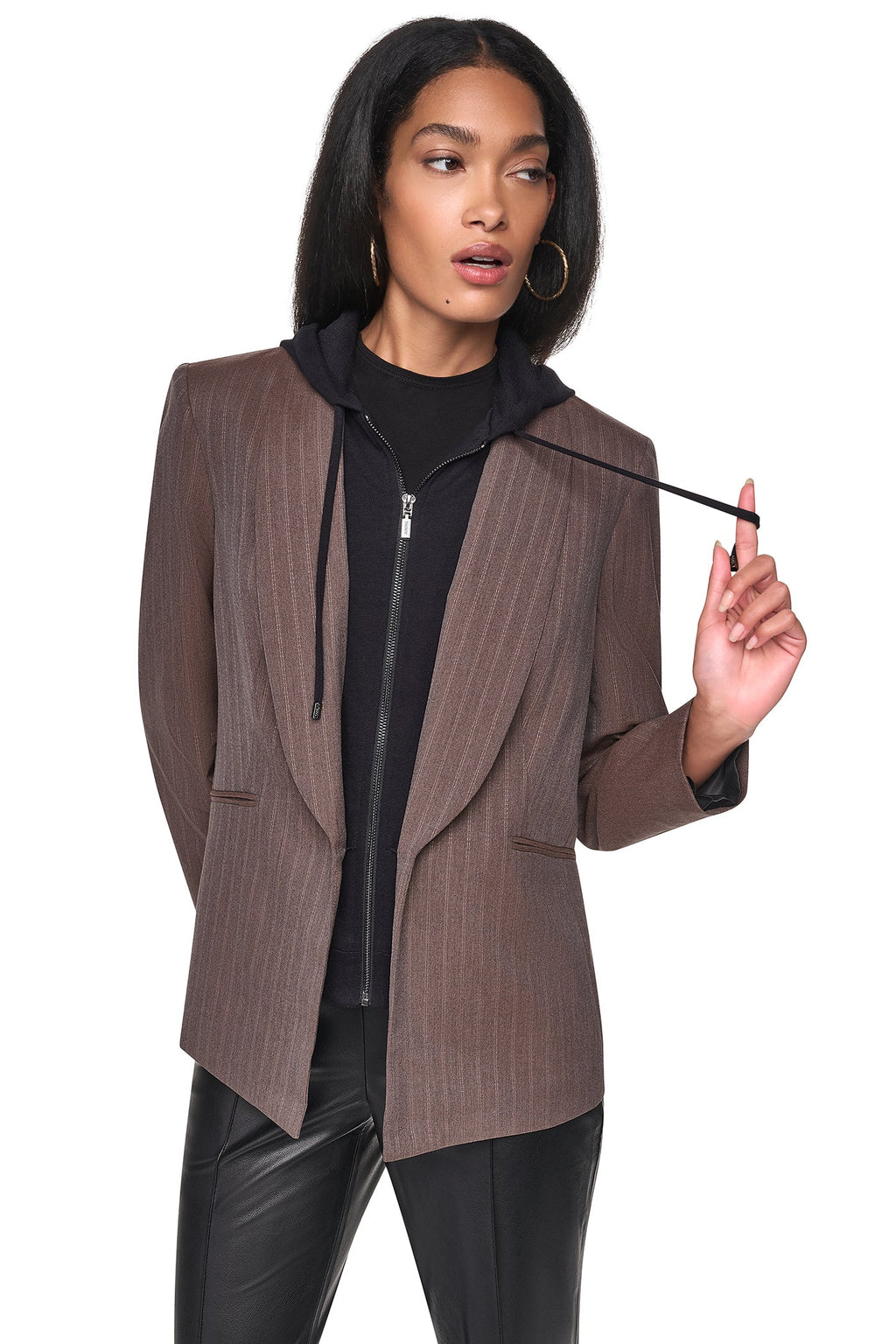 HOODED BLAZER