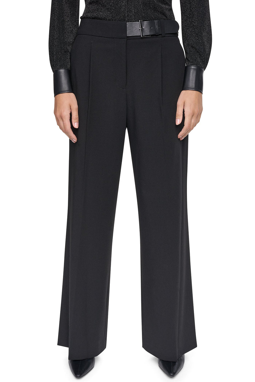 BELTED WIDE LEG TROUSER