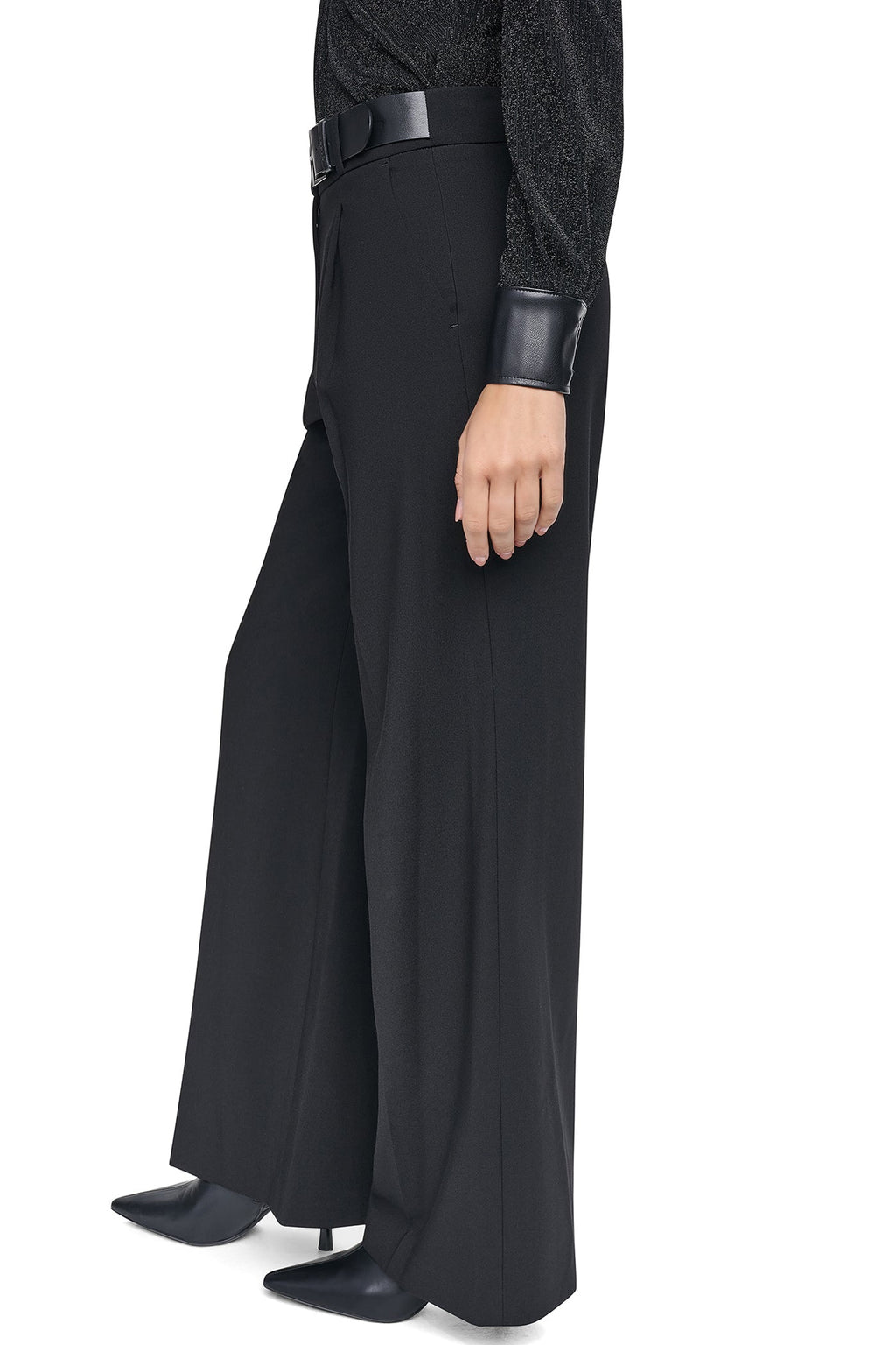 BELTED WIDE LEG TROUSER
