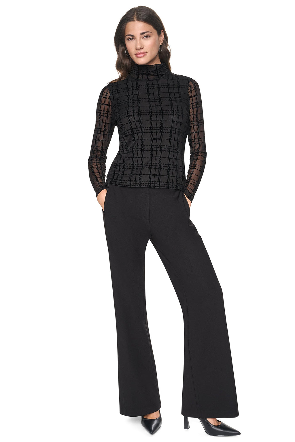 MOCK NECK KNIT TOP