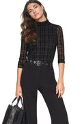 MOCK NECK KNIT TOP