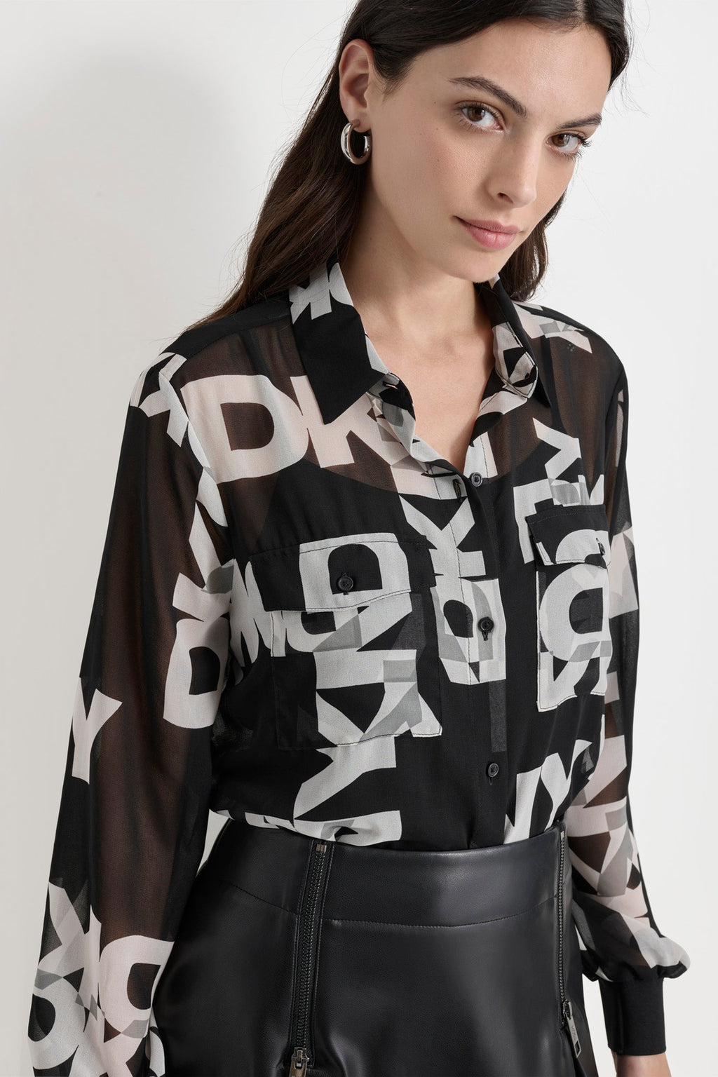 CHIFFON LOGO SHIRT