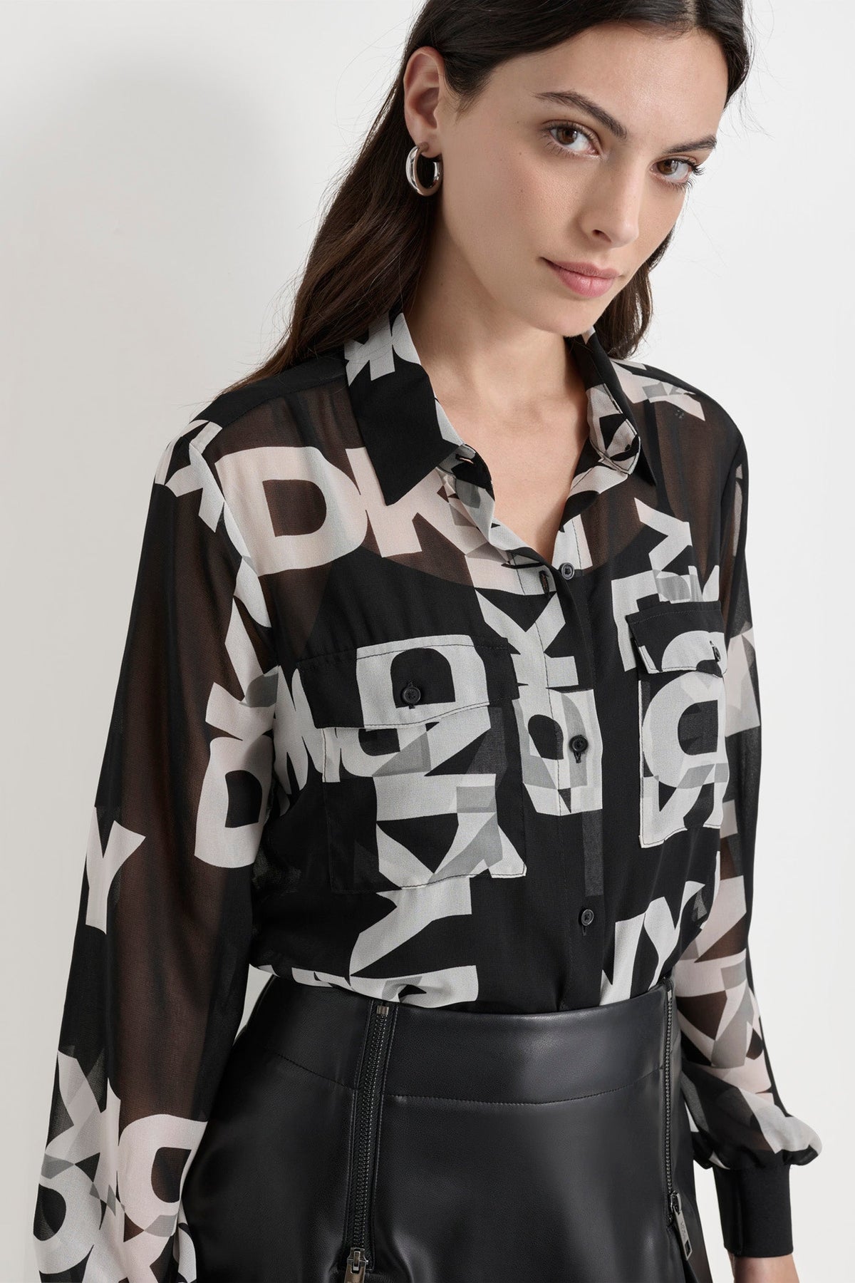 CHIFFON LOGO SHIRT