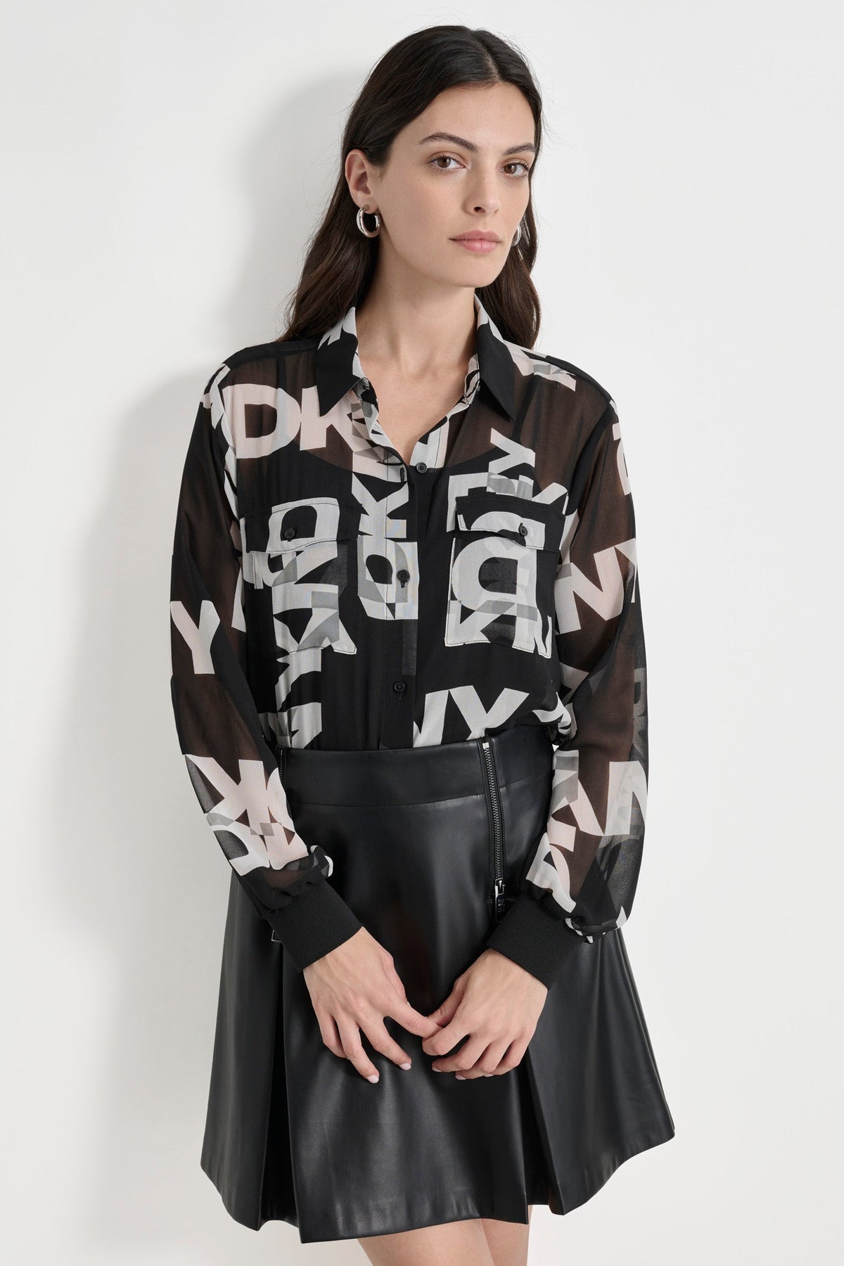 CHIFFON LOGO SHIRT