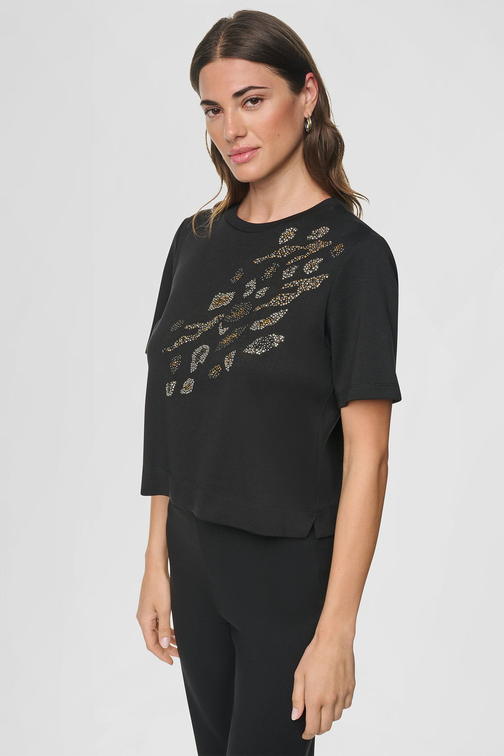 STUDDED LEOPARD TEE