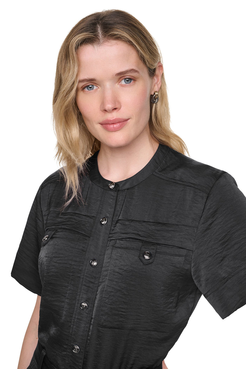 BUTTON FRONT UTILITY JUMPSUIT