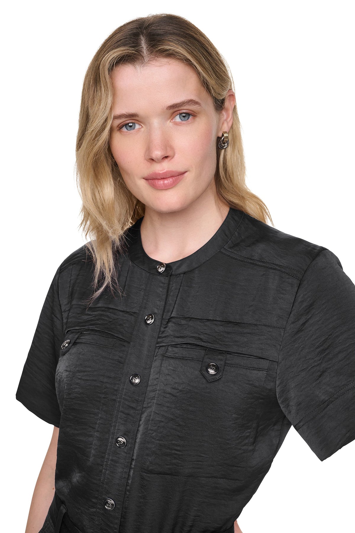 BUTTON FRONT UTILITY JUMPSUIT