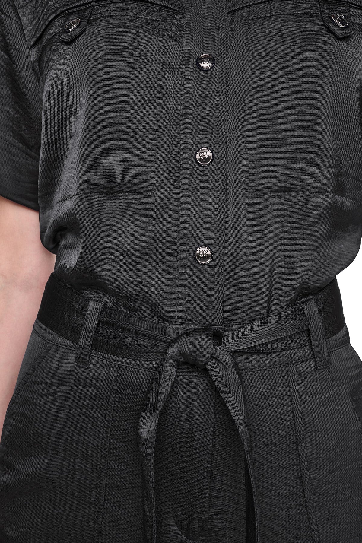 BUTTON FRONT UTILITY JUMPSUIT