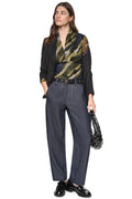 MID-RISE WASHED INDIGO WIDE LEG PANT