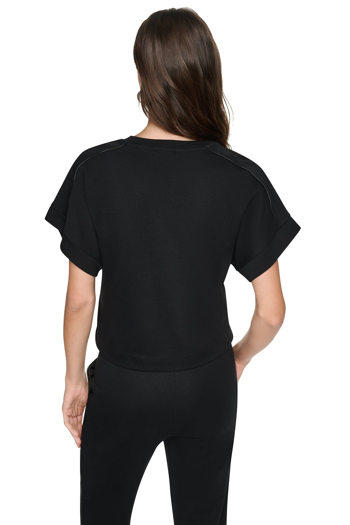 ZIP SHOULDER LOGO TEE