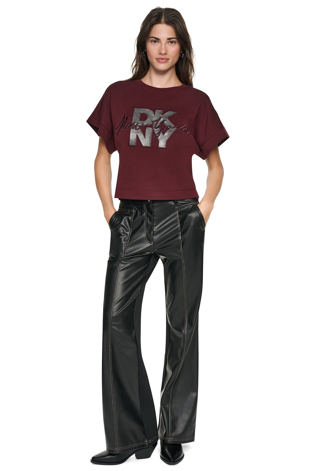 ZIP SHOULDER LOGO TEE