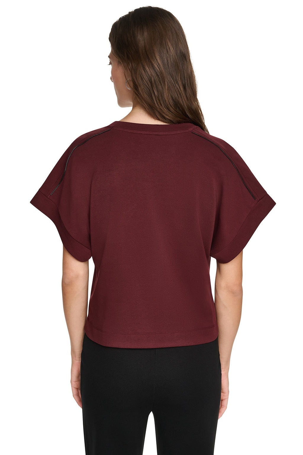 ZIP SHOULDER LOGO TEE