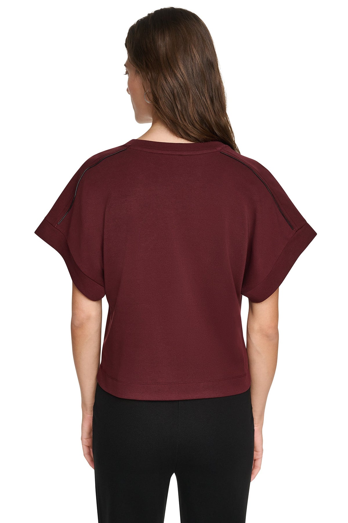 ZIP SHOULDER LOGO TEE