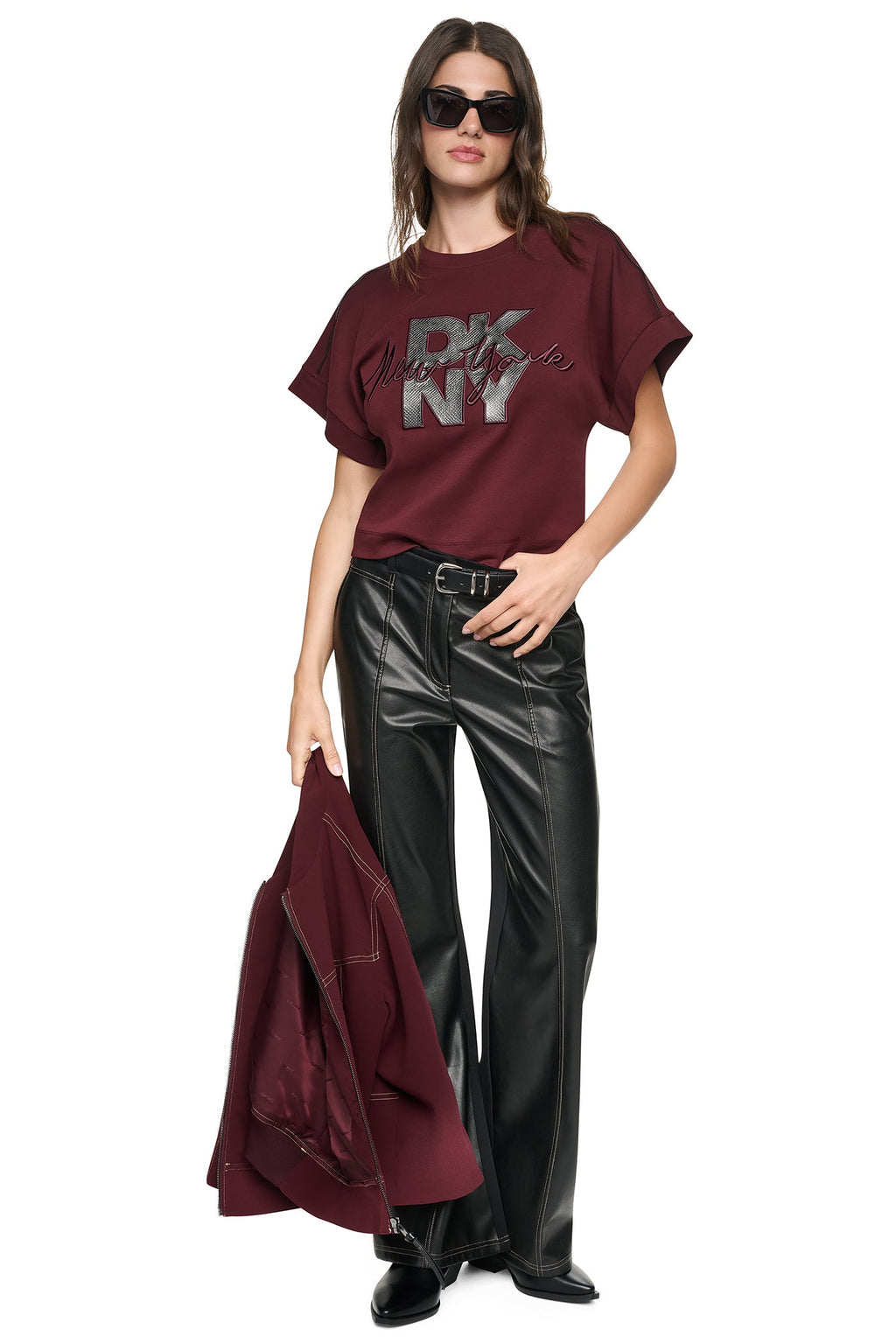 ZIP SHOULDER LOGO TEE