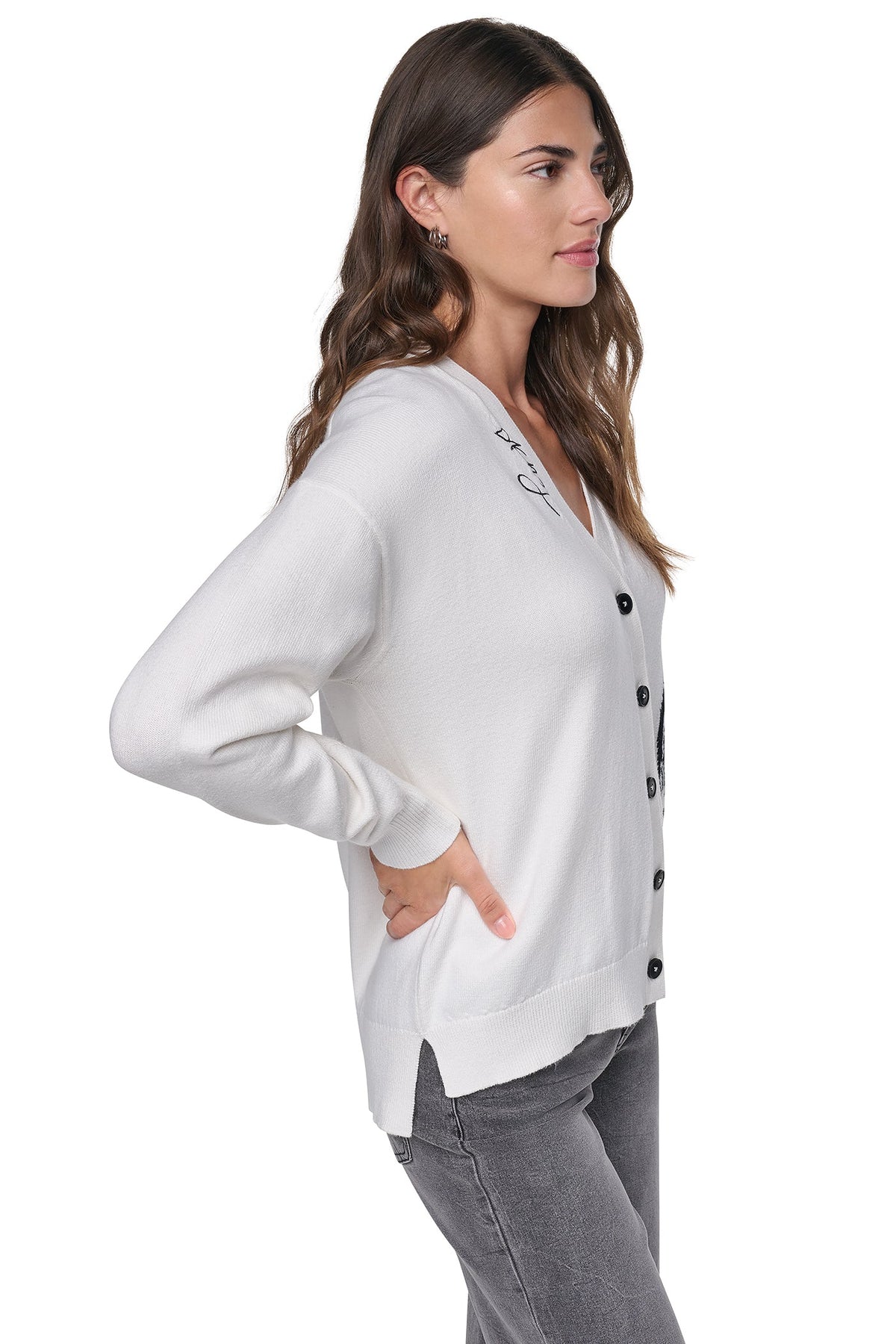 BRUSHSTROKE HEART CARDIGAN