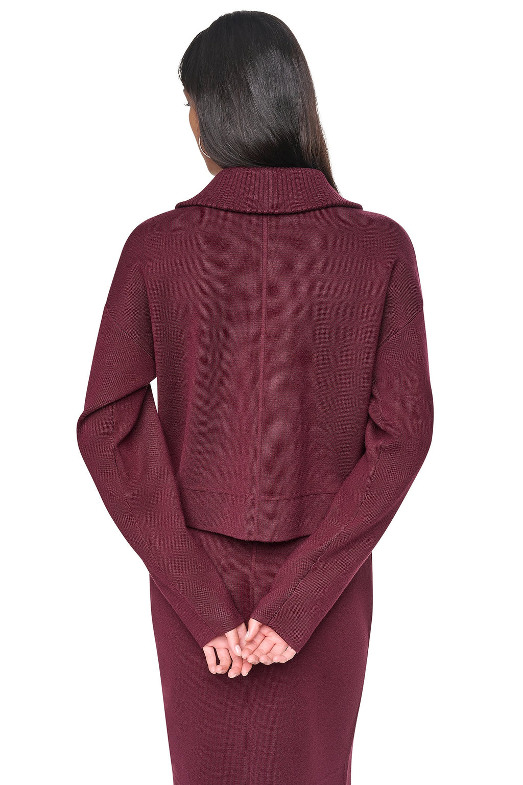 ZIP-FRONT SWEATER JACKET