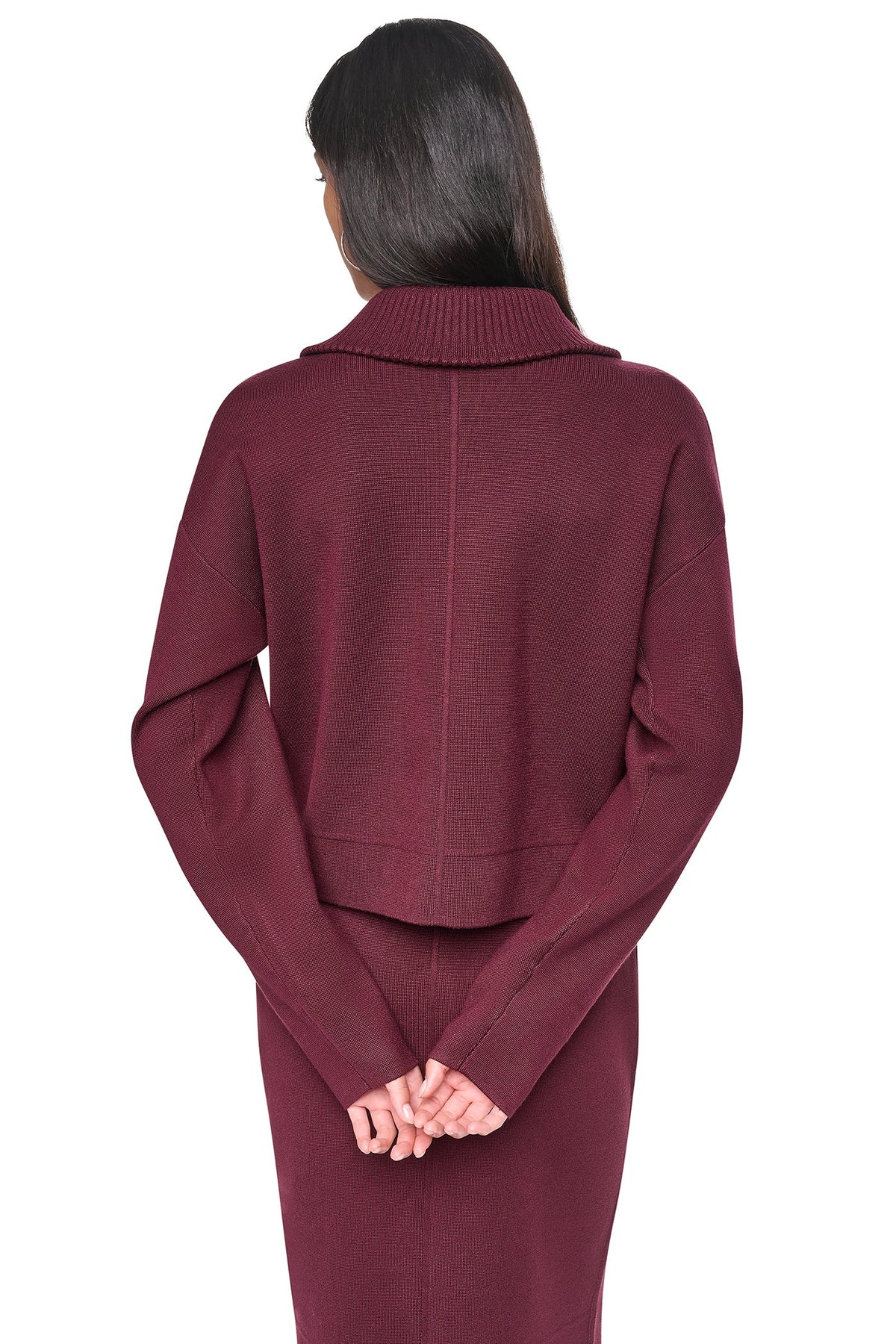 ZIP-FRONT SWEATER JACKET