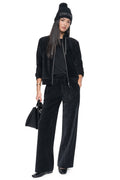 METALLIC VELVET PULL ON SWEATER PANT