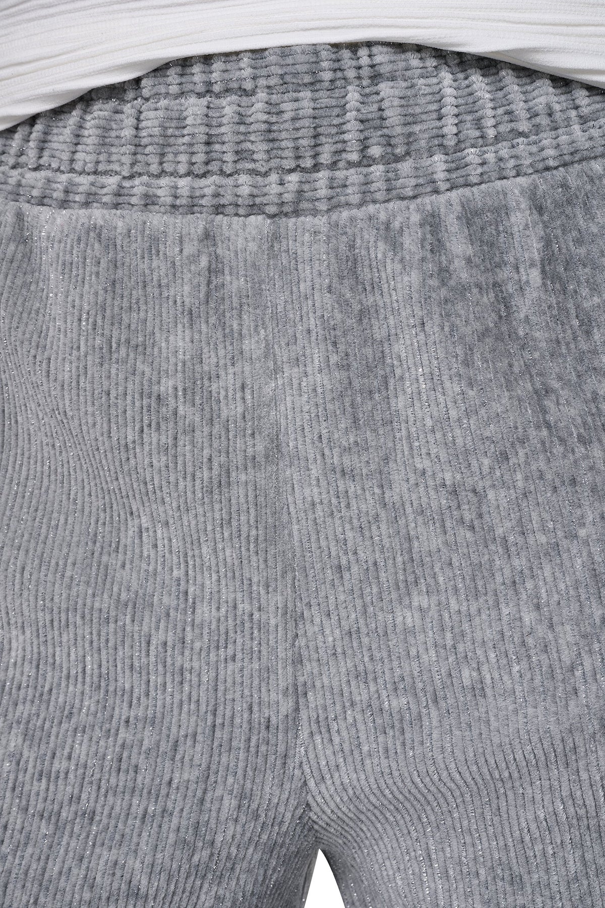 METALLIC VELVET PULL ON SWEATER PANT