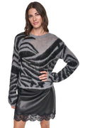BRUSHED ANIMAL INTARSIA SWEATER