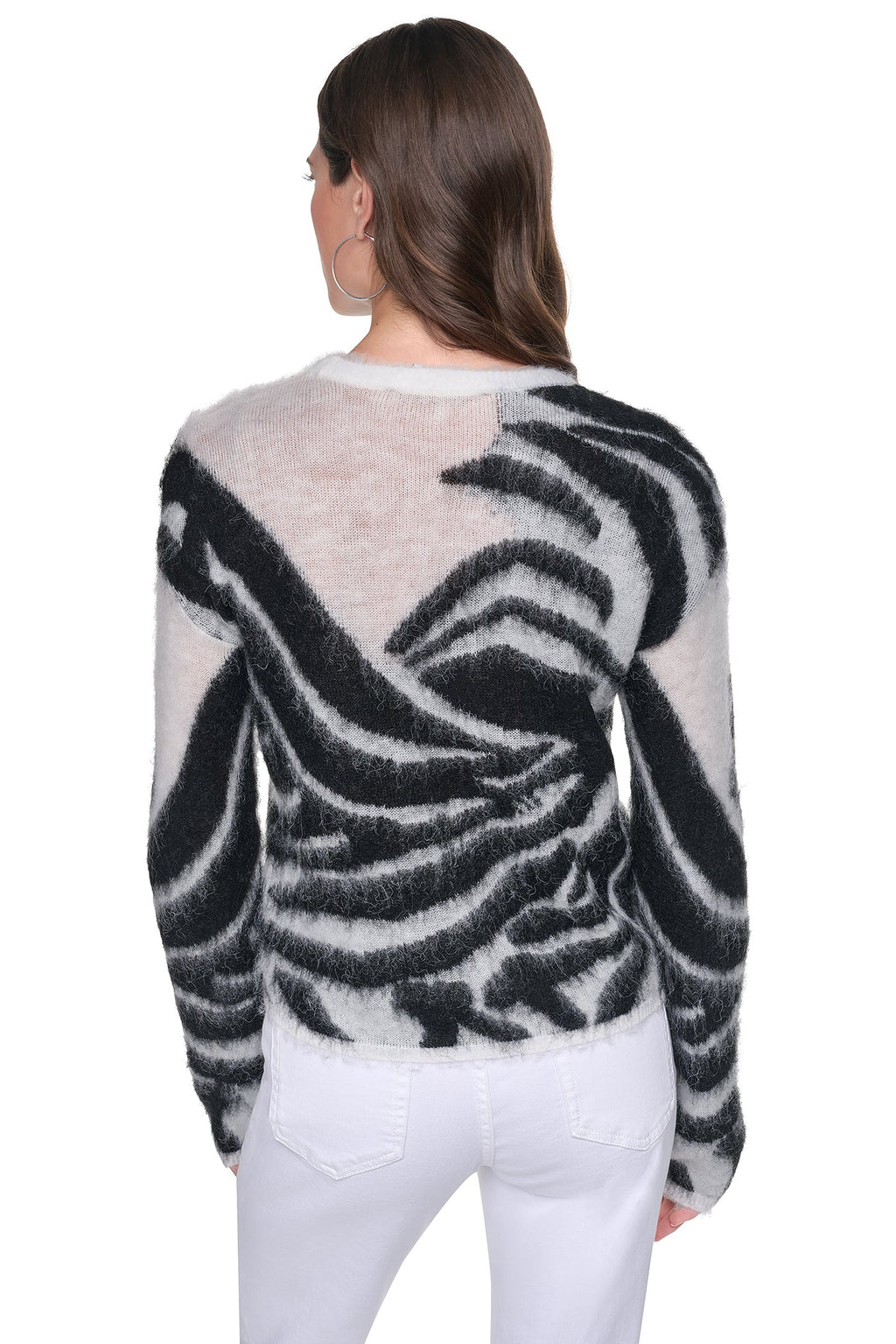BRUSHED ANIMAL INTARSIA SWEATER