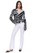 BRUSHED ANIMAL INTARSIA SWEATER