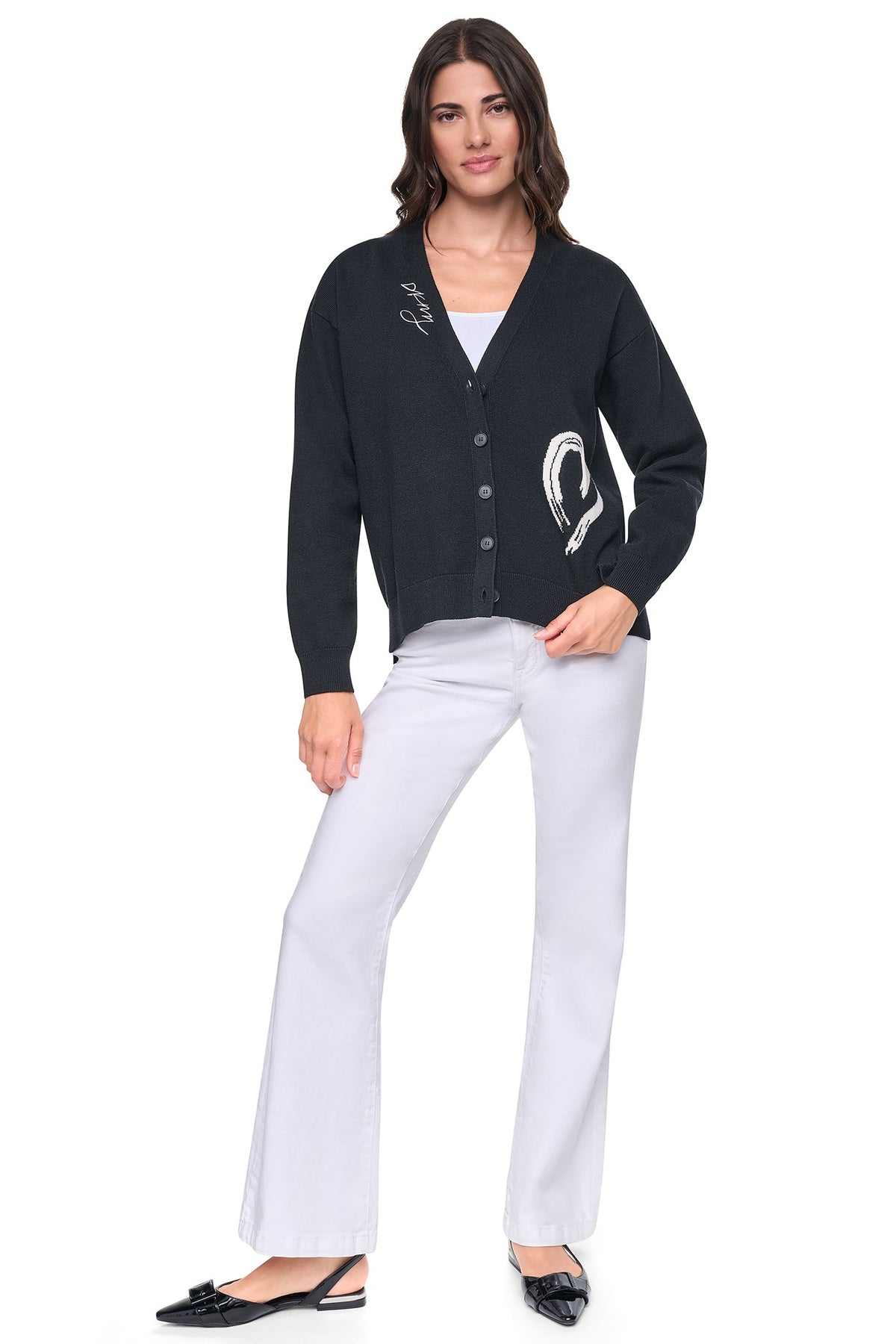 BRUSHSTROKE HEART CARDIGAN