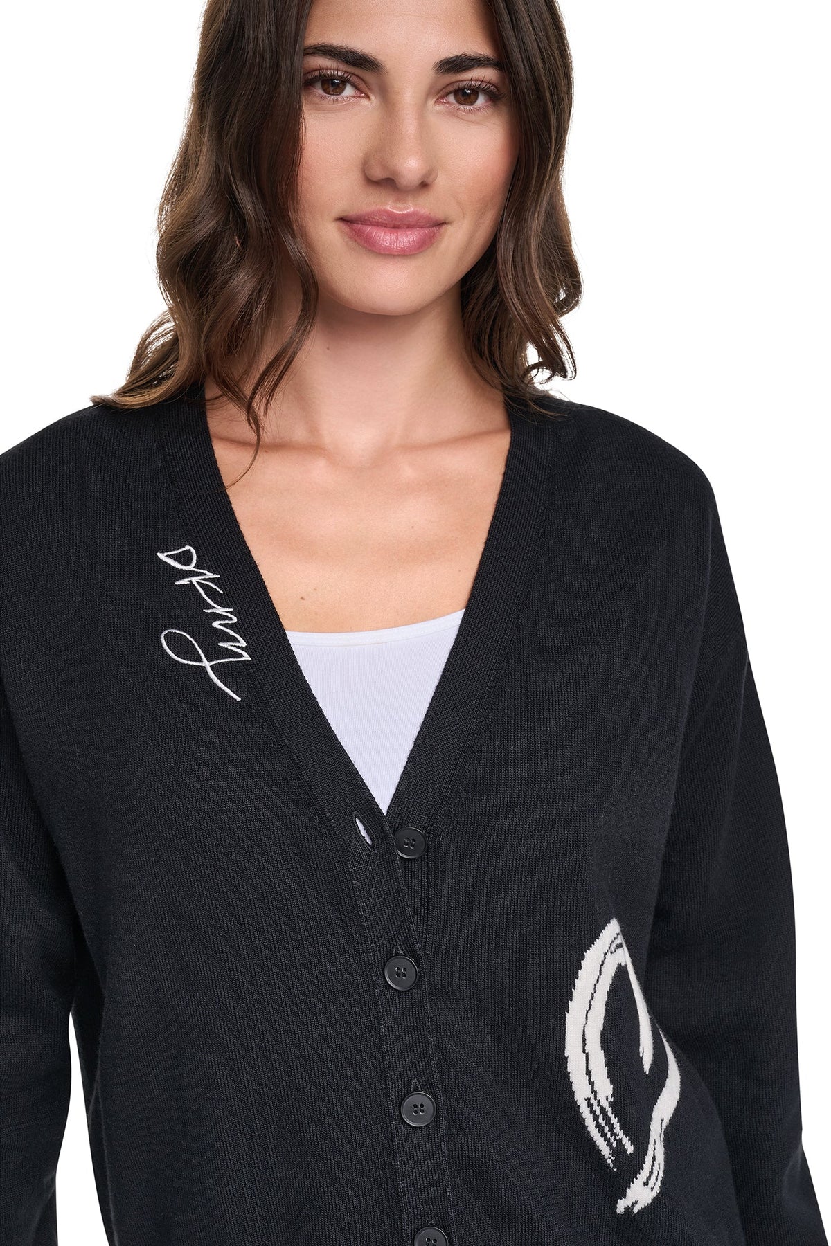 BRUSHSTROKE HEART CARDIGAN