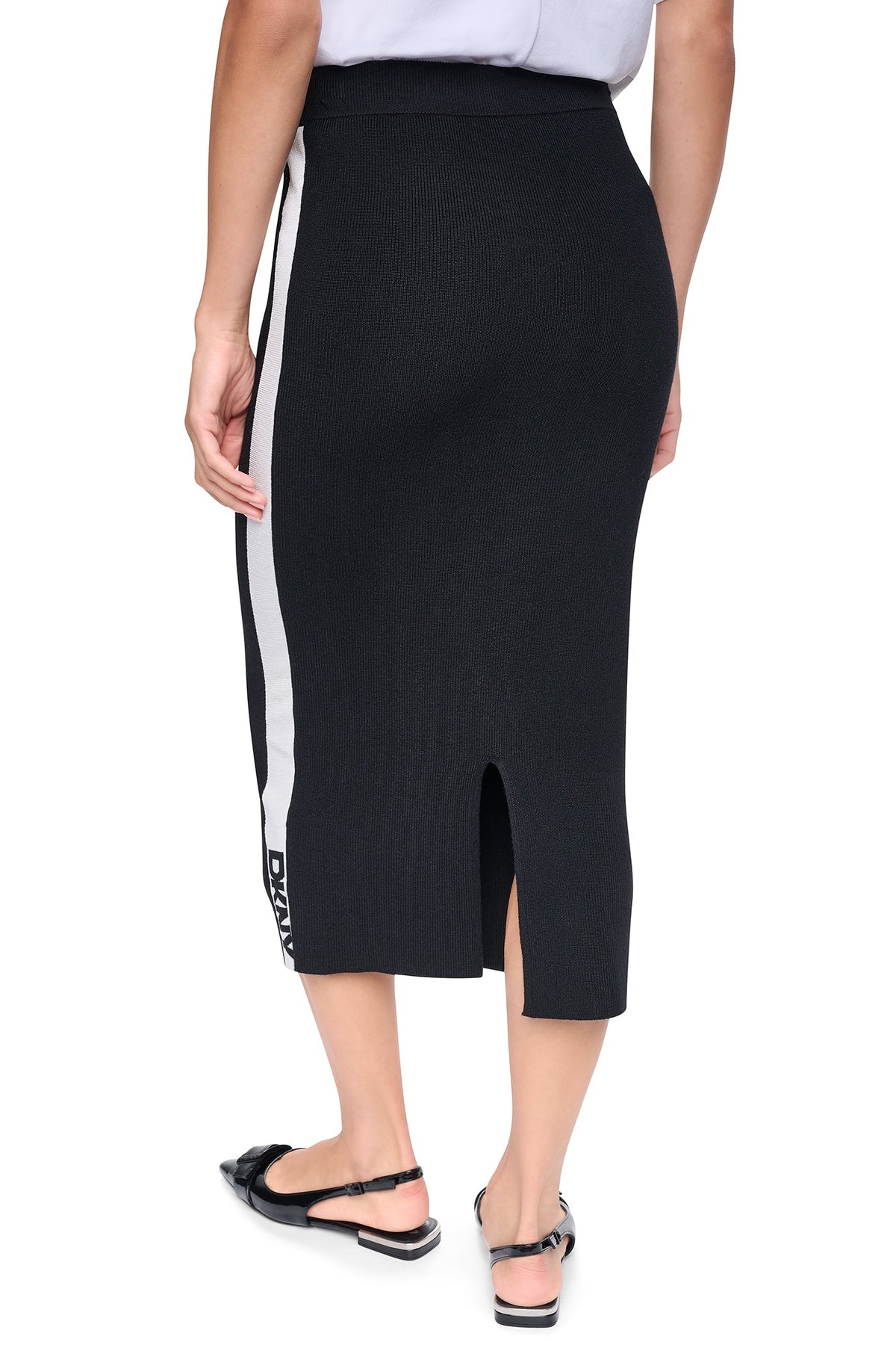 LOGO STRIPE SWEATER SKIRT