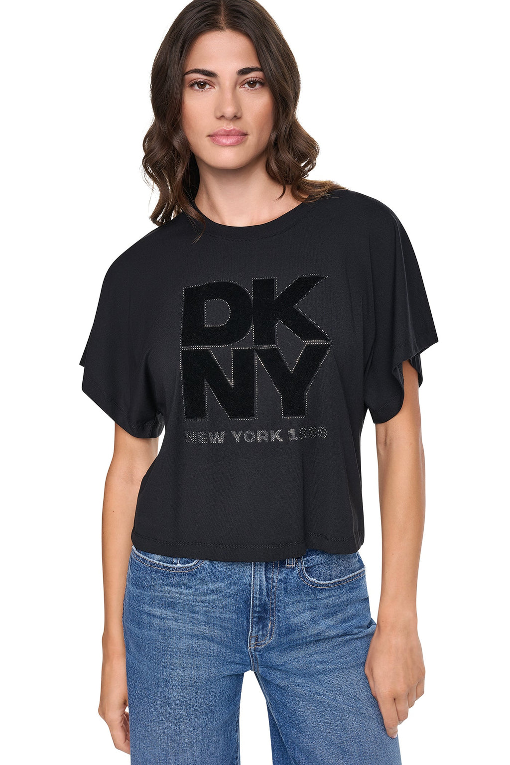 FLOCKED LOGO TEE