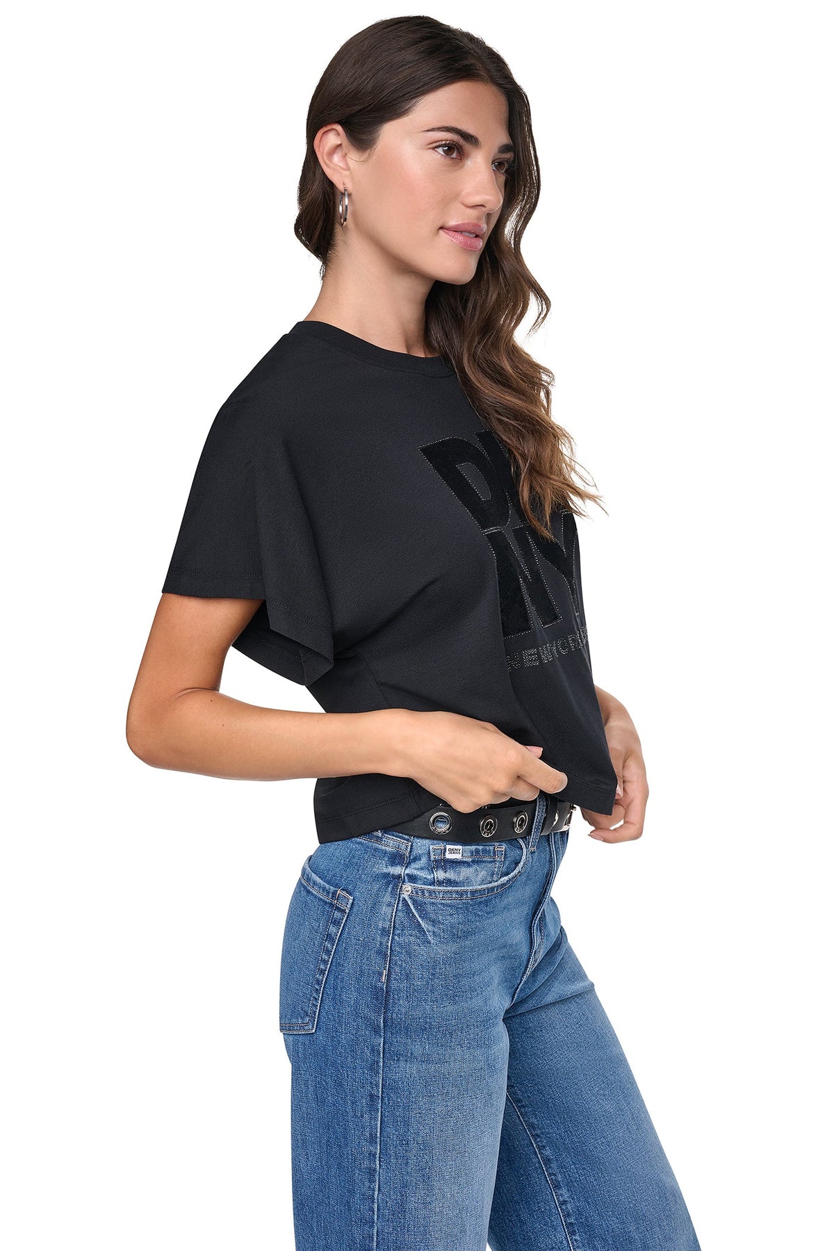 FLOCKED LOGO TEE