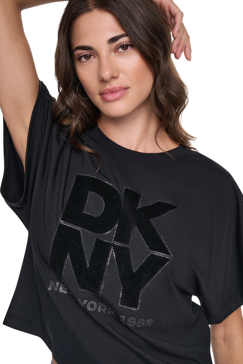 FLOCKED LOGO TEE