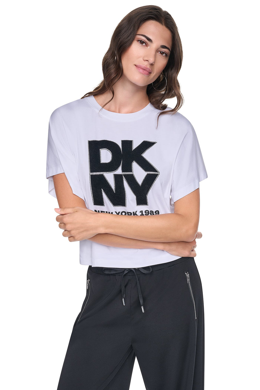 FLOCKED LOGO TEE