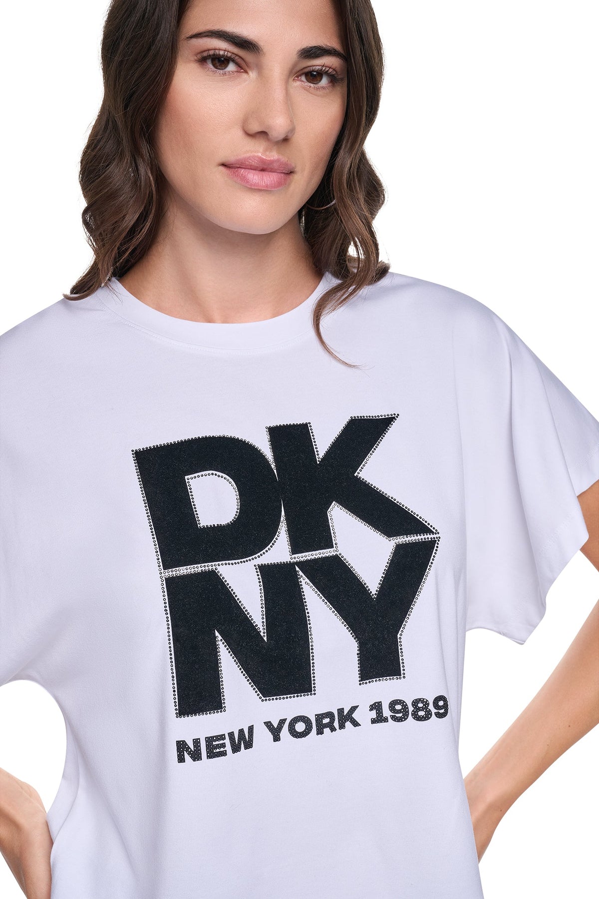 FLOCKED LOGO TEE