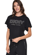 EMBELLISHED LOGO DOLMAN TEE