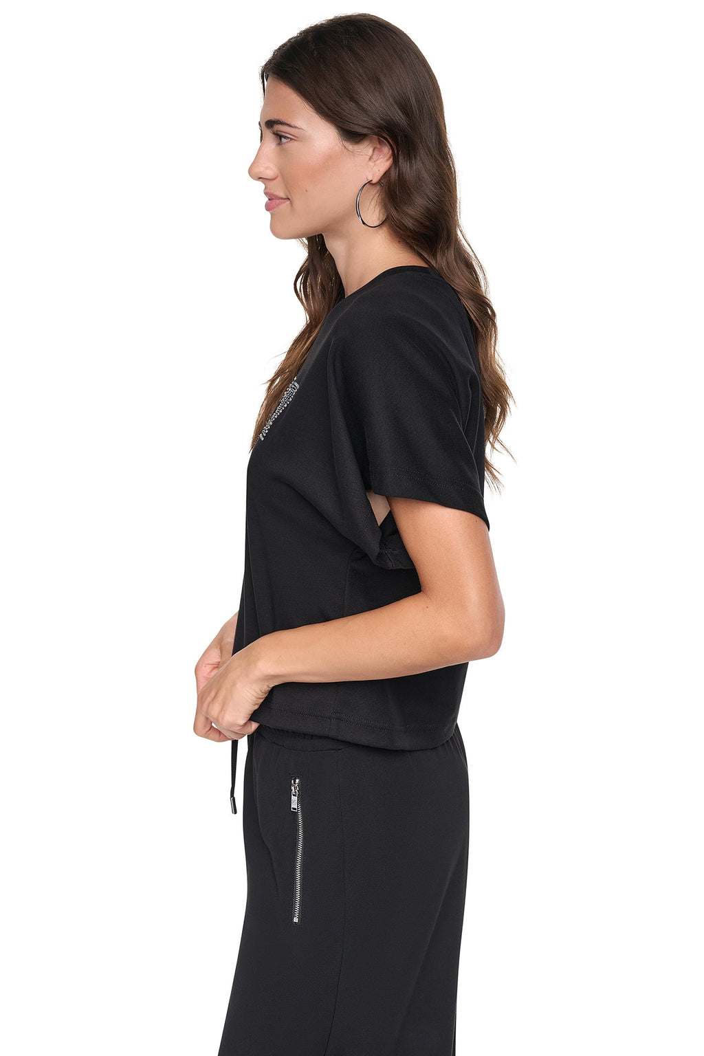 EMBELLISHED LOGO DOLMAN TEE
