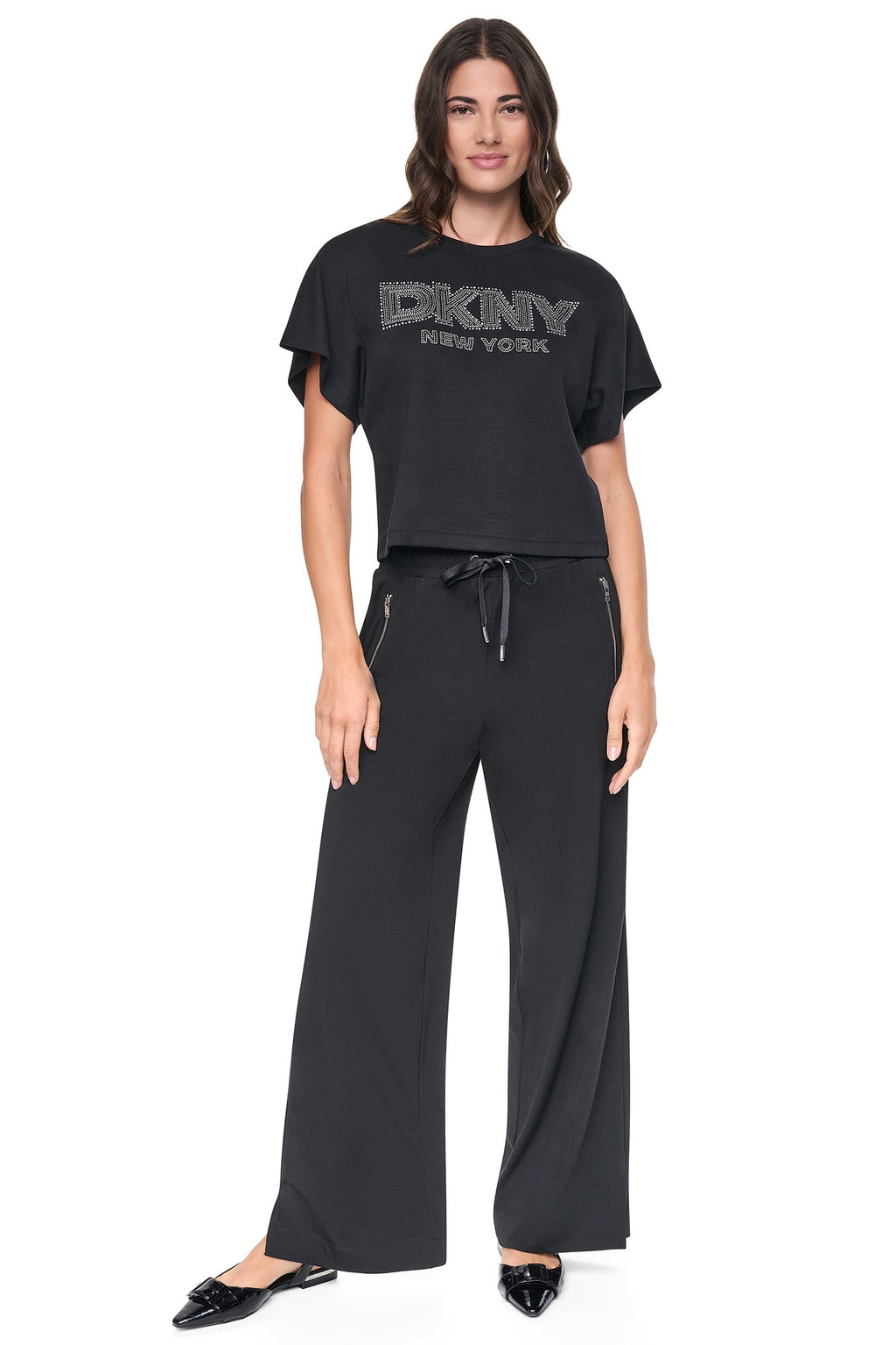 EMBELLISHED LOGO DOLMAN TEE