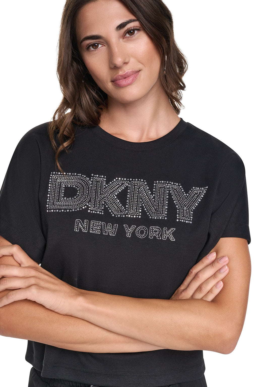 EMBELLISHED LOGO DOLMAN TEE