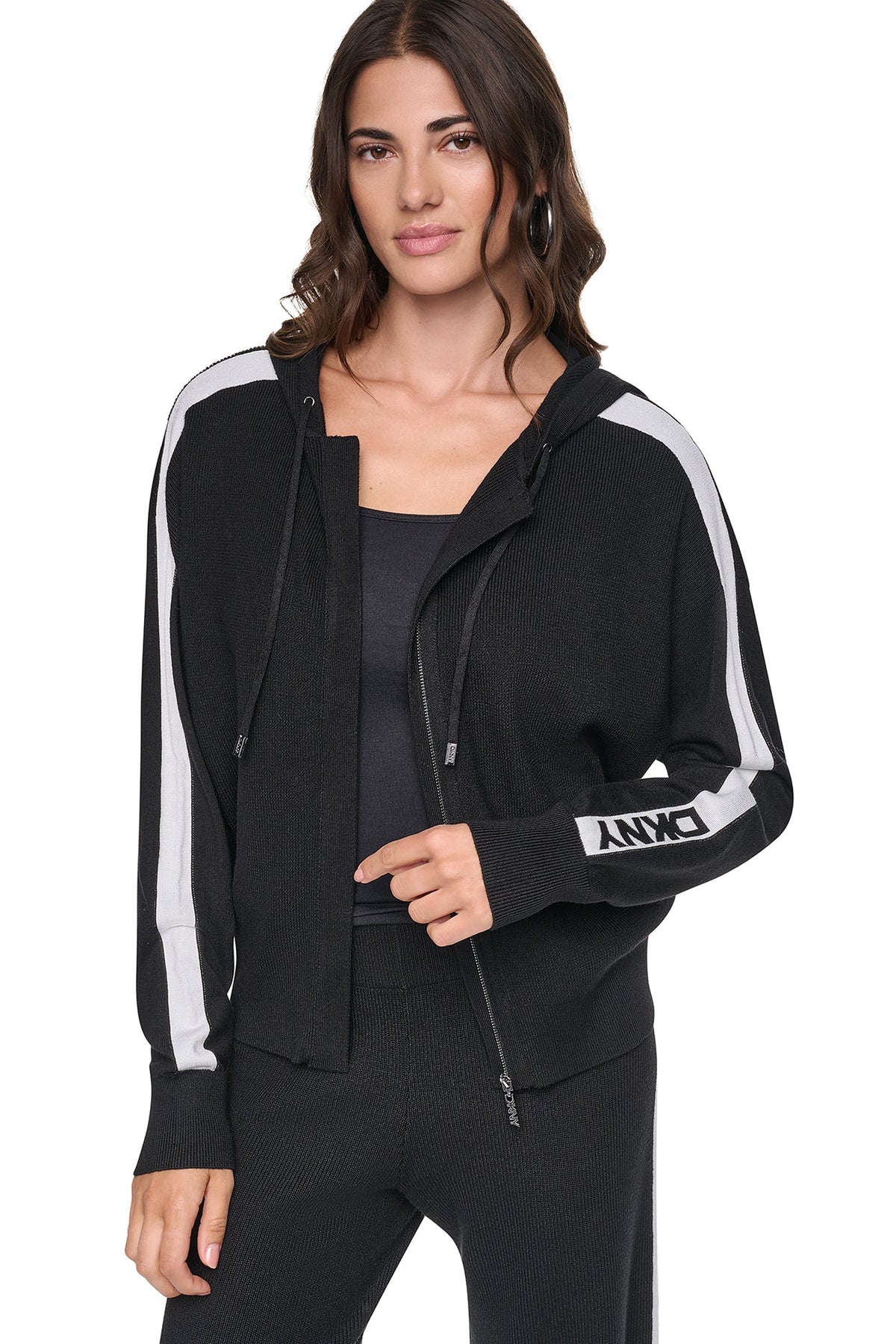 LOGO STRIPE HOODIE SWEATER