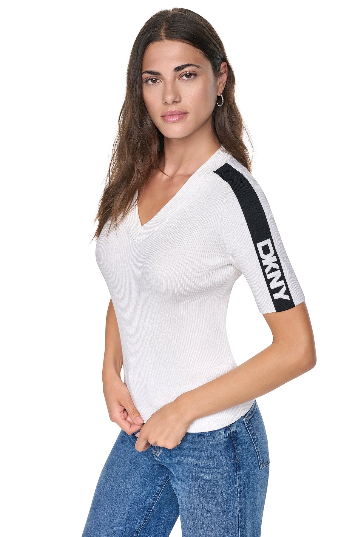 LOGO STRIPED SWEATER