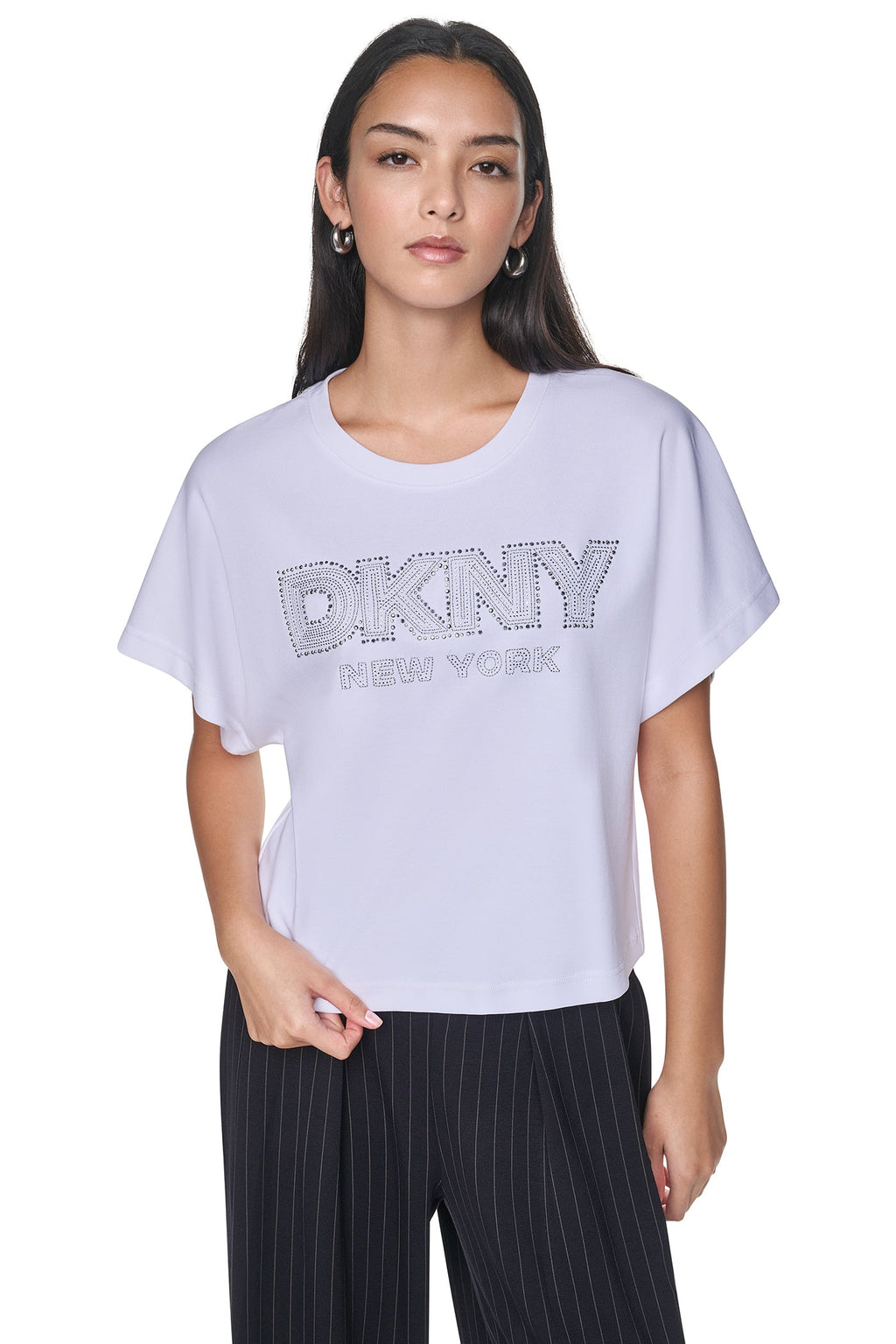 EMBELLISHED LOGO DOLMAN TEE