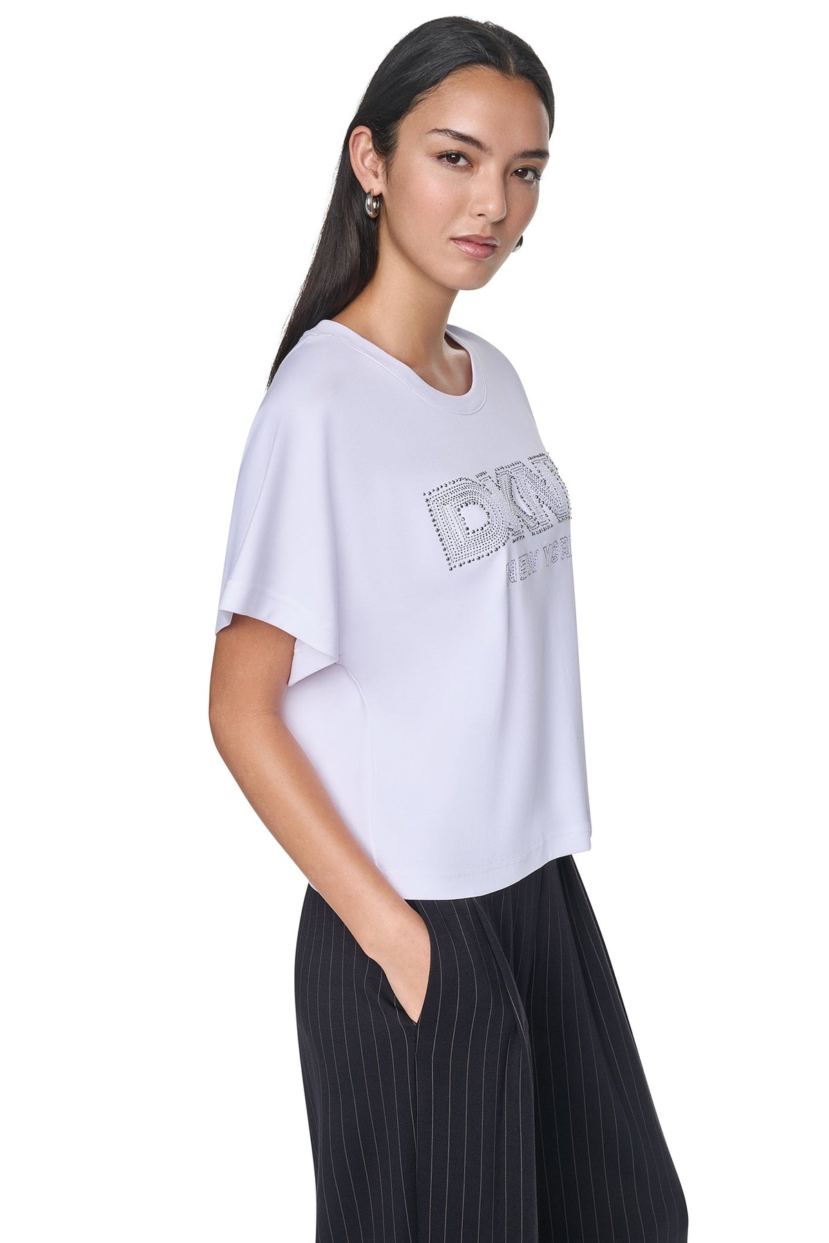 EMBELLISHED LOGO DOLMAN TEE