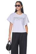 EMBELLISHED LOGO DOLMAN TEE
