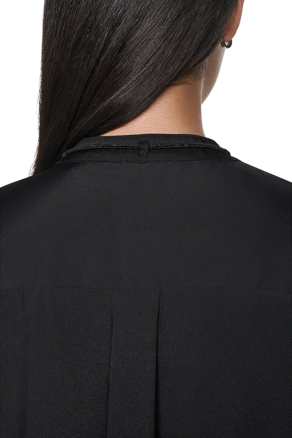 EMBELLISHED NECKTIE BLOUSE