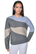COLORBLOCK CREW NECK SWEATER