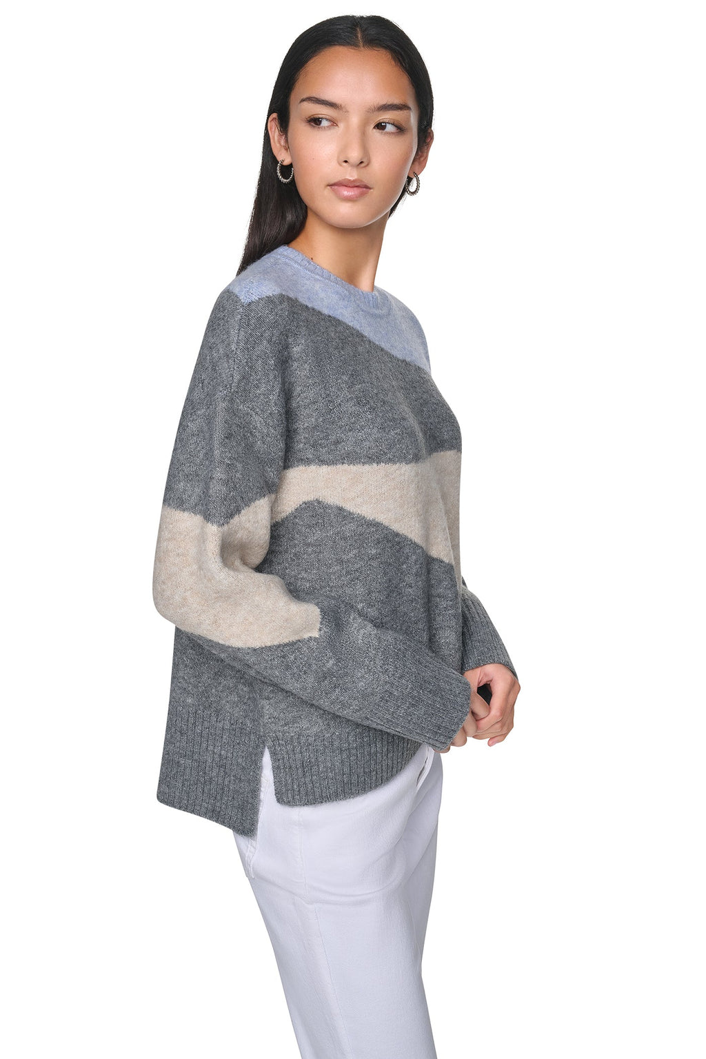 COLORBLOCK CREW NECK SWEATER